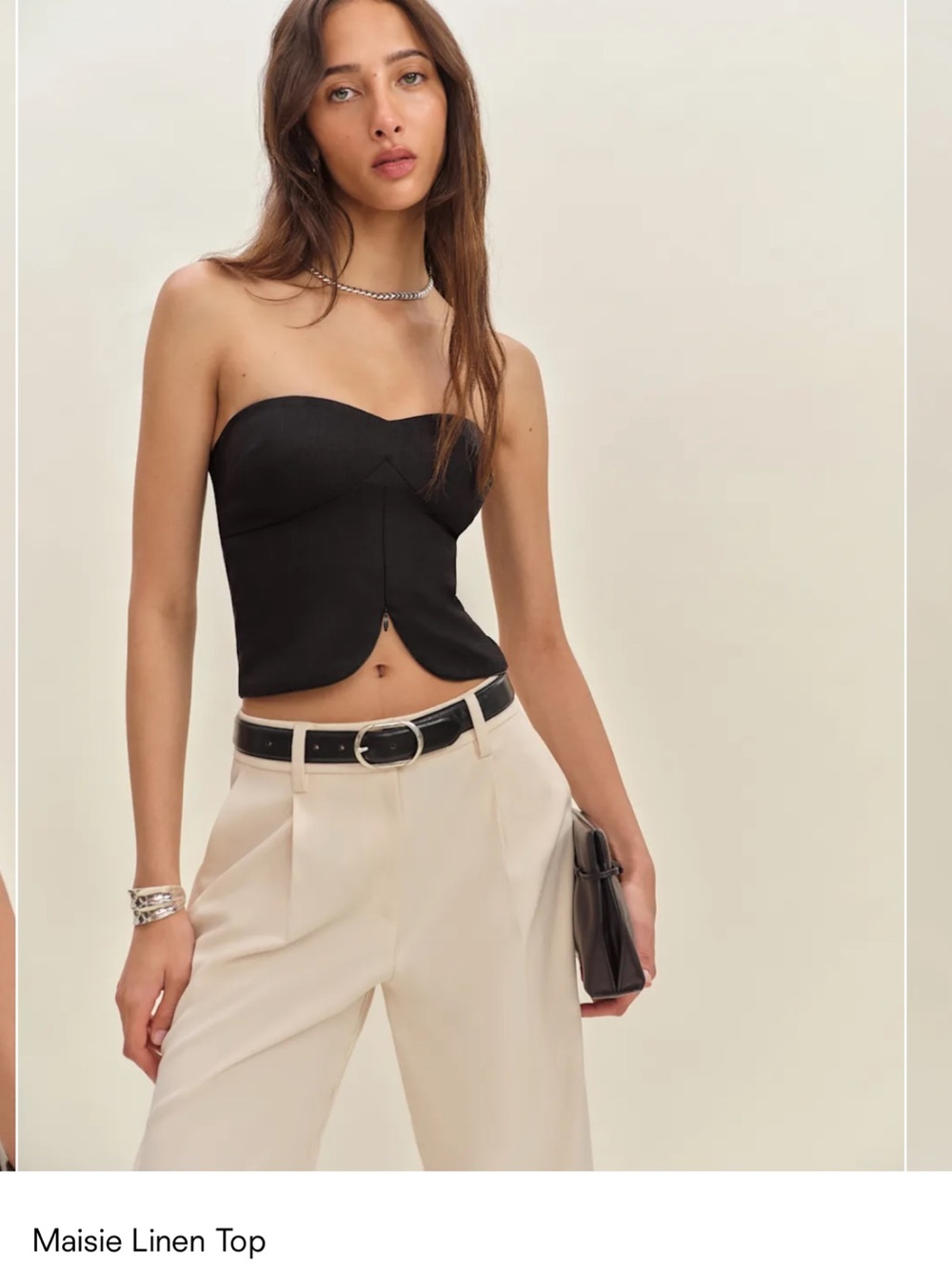 Reformation Maisie Linen Top